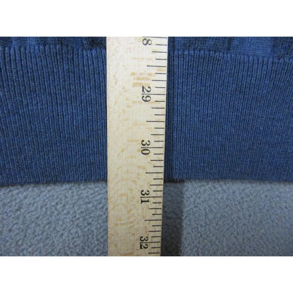 F/X Fusion Sweater Vest Mens 4XL Blue 1/4 Zip Mock Neck Knit Preppy Stretch